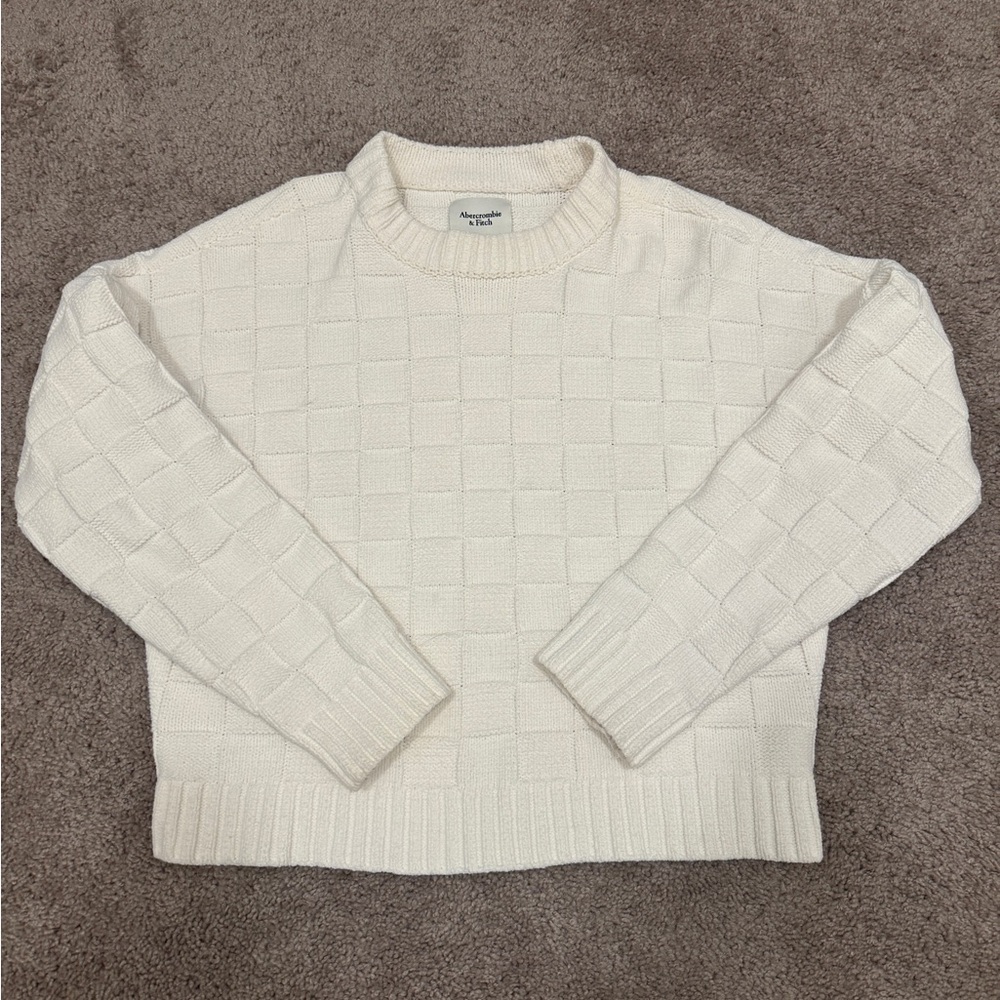 Abercrombie & Fitch Textured Cream Sweater